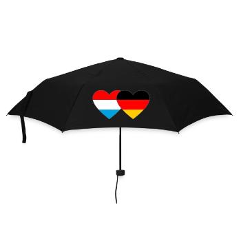 Luxembourg Allemagne Flag Heart - Parapluie standard - noir - Devant
