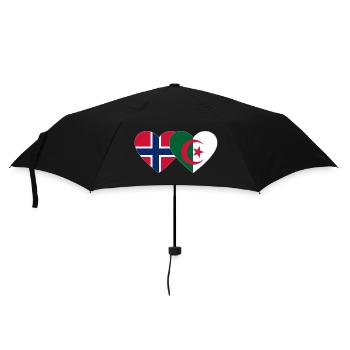 Norwegen Algerien Flagge Herz - Regenschirm (klein) - Schwarz - Vorne