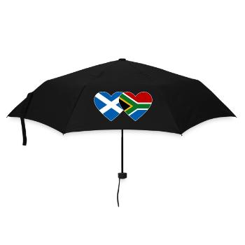 Scotland South Africa Flag Heart - Umbrella (small) - black - Front