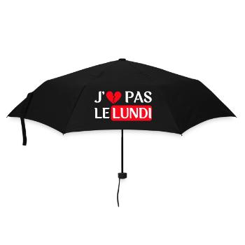 J'e n'aime pas le lundi - Version blanche - Parapluie standard - noir - Devant