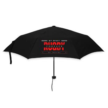 Rugby forever my sport my passion - Umbrella (small) - black - Front
