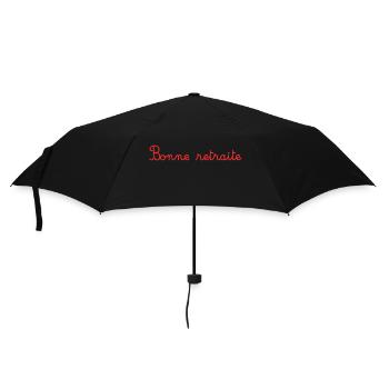 RETRAITE. RETRAITE. RETRAITEE. SENIOR. MAMIE. PAPY - Parapluie standard - noir - Devant
