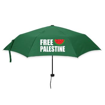 Free palestine - Regenschirm (klein) - Flaschengrün - Vorne
