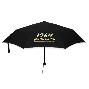 1964 Geburtstagsgeschenkidee 1964 - Regenschirm (klein) - Schwarz - Vorne