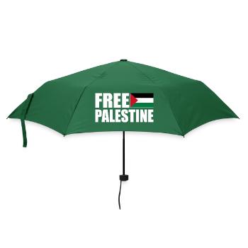 Free palestine - Regenschirm (klein) - Flaschengrün - Vorne
