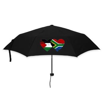Palestine Afrique du Sud drapeau coeur utilisé - Parapluie standard - noir - Devant