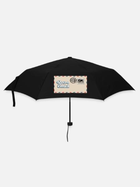 Retro-Emaille - Regenschirm (klein) - Schwarz