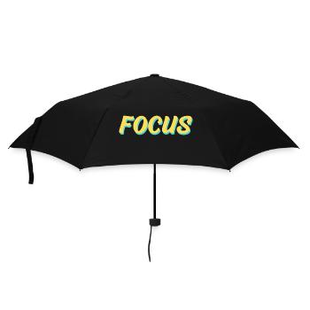 Large Focus - Parapluie standard - noir - Devant