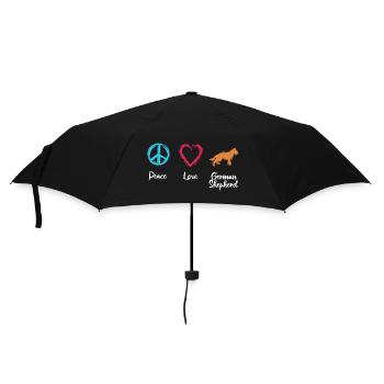 Peace Love Shepherd Dog - Umbrella (small) - black - Front