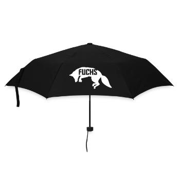 Fuchs im Sprung: Comic, Kawaii & Manga Style - Regenschirm (klein) - Schwarz - Vorne