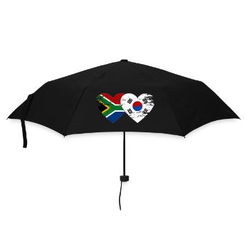 Afrique du Sud Drapeau de la Corée du Sud Coeur - Parapluie standard - noir - Devant