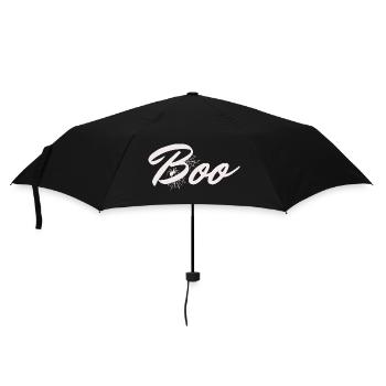 Boo Halloween Spider Web Lettering - Umbrella (small) - black - Front