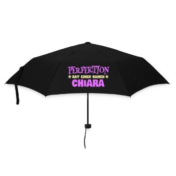 Frauenname Ch - Regenschirm (klein) - Schwarz - Vorne
