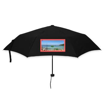 Strandfoto mit Kokusnuss  - Parapluie standard - noir - Devant