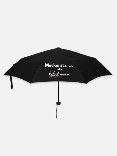 Meckerst_du_noch_oder_lebst_du_schon_-4- - Regenschirm (klein) - Schwarz