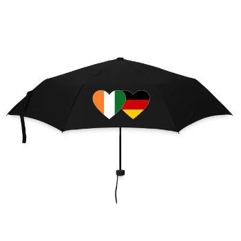 Cœur du drapeau de la Côte d’Ivoire et de l’Allemagne - Parapluie standard - noir - Devant