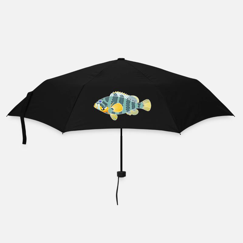 Stumpfkopf-Felsenbarsch - Regenschirm (klein) - Schwarz