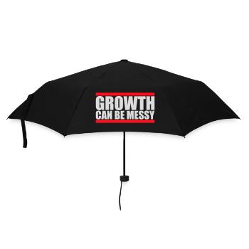 Growth Can Be Messy Persönlich Wachstum Zitat Logo - Regenschirm (klein) - Schwarz - Vorne