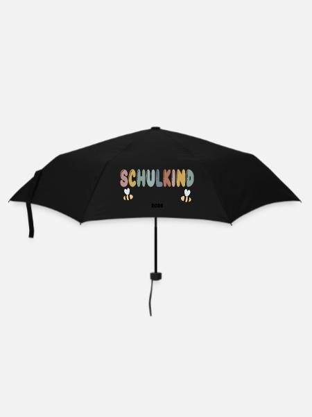 Schulkind mit Honigbienen - Regenschirm (klein) - Schwarz