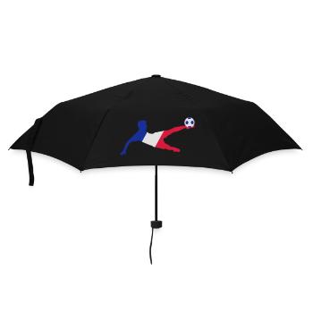 Französicher Fussballer - Regenschirm (klein) - Schwarz - Vorne