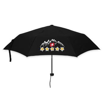 Suisse, montagnes, glaciers, vacances - Parapluie standard - noir - Devant