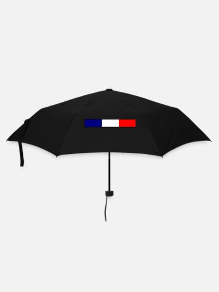 Frankreich Flagge - Regenschirm (klein) - Schwarz