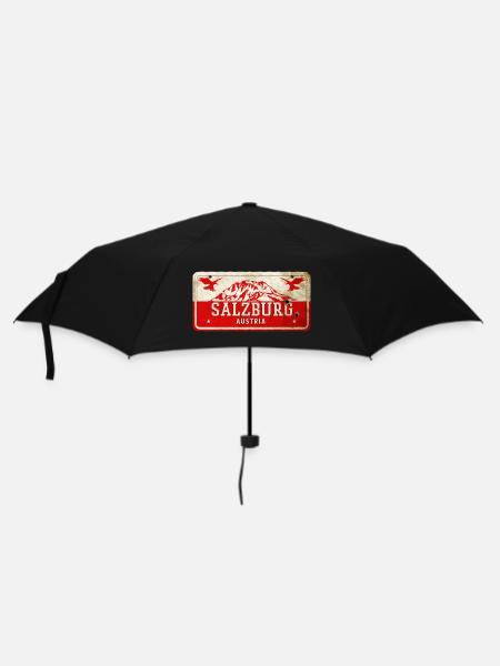 Salzburg Österreich Vintage Schild - Regenschirm (klein) - Schwarz