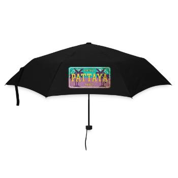 Pattaya Thailand Vintage Schild - Regenschirm (klein) - Schwarz - Vorne