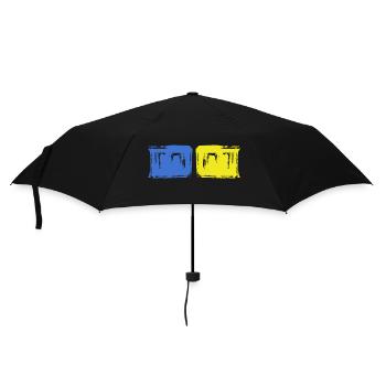 free ukraine blau gelb slava ukraini selenskyj - Regenschirm (klein) - Schwarz - Vorne