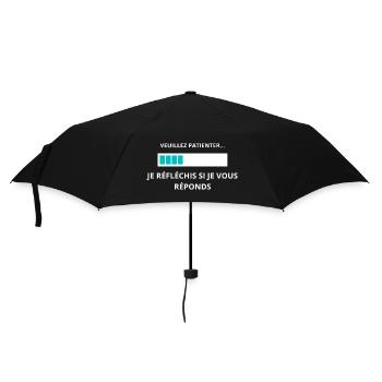 Veuillez patienter je réfléchis - Parapluie standard - noir - Devant