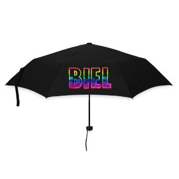 biel rs regenbogen - Regenschirm (klein) - Schwarz - Vorne