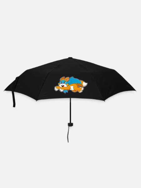 Katze Superheld Umhang - Regenschirm (klein) - Schwarz