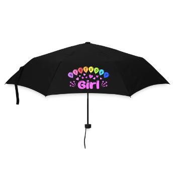 Fille d’anniversaire - Parapluie standard - noir - Devant