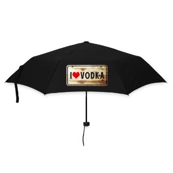 I love vodka vintage sign - Umbrella (small) - black - Front