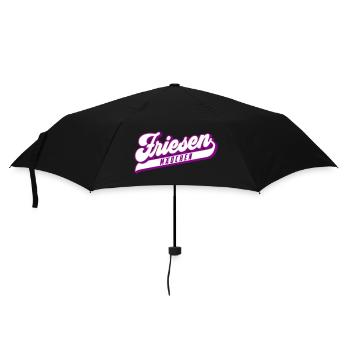 Friesen Mädchen | Farben änderbar - Regenschirm (klein) - Schwarz - Vorne