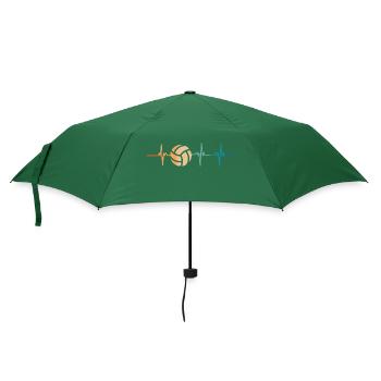 Volleyball-Herzschlag - Regenschirm (klein) - Flaschengrün - Vorne