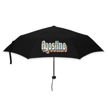 T-shirt Agostino t-shirt cadeau rétro vintage - Parapluie standard - noir - Devant