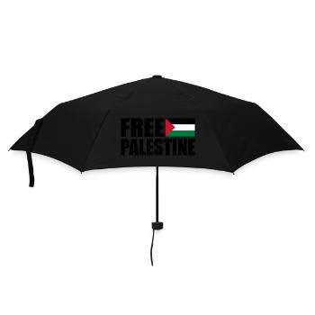 Free palestine - Regenschirm (klein) - Schwarz - Vorne