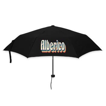 Alberico t-shirt retro vintage t-shirt gift - Umbrella (small) - black - Front