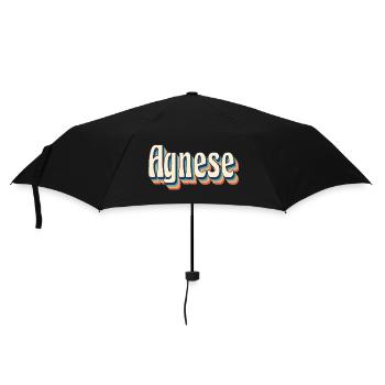 Agnes t-shirt retro vintage t-shirt gift idea - Umbrella (small) - black - Front