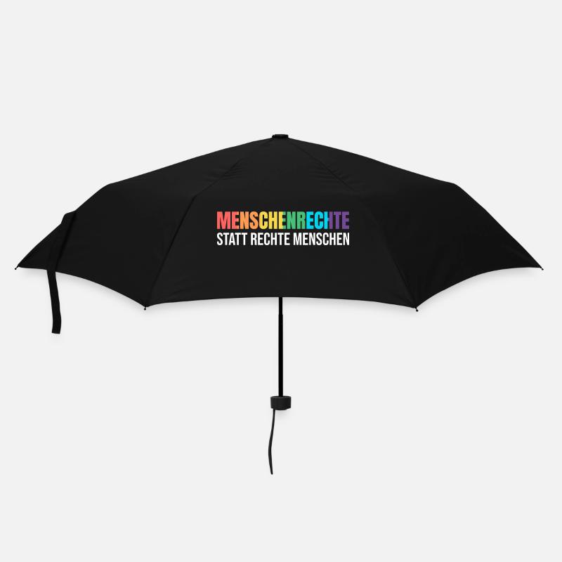 Menschenrechte Demonstration gegen Rechtstatt - Regenschirm (klein) - Schwarz