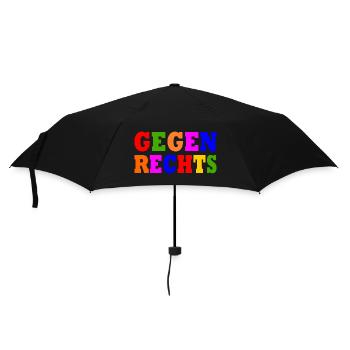 Gegen rechts - Regenschirm (klein) - Schwarz - Vorne