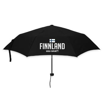 Finland what else saying Scandinavia vacation - Umbrella (small) - black - Front
