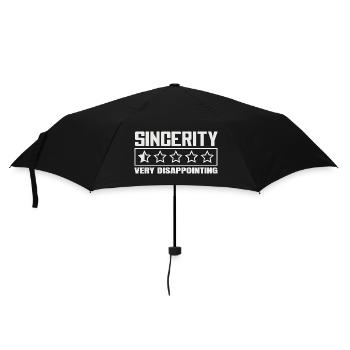Sincerity 1 Star Review Sarcasm Design - Umbrella (small) - black - Front