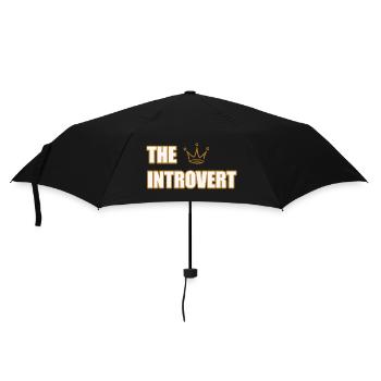 THE INTROVERT – Minimalist & Calm Statement Design - Regenschirm (klein) - Schwarz - Vorne