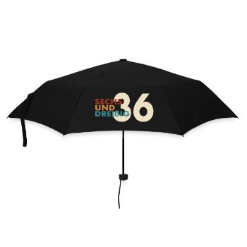 36. Geburtstag Geschenkidee Retro Vintage - Regenschirm (klein) - Schwarz - Vorne