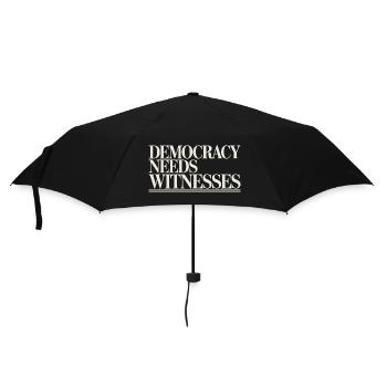 Demokratie braucht Zeugen der Pressefreiheit - Regenschirm (klein) - Schwarz - Vorne