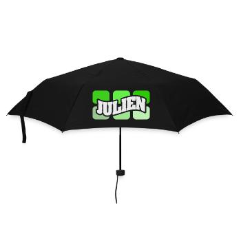 Julien Graffiti Neon Logo - Regenschirm (klein) - Schwarz - Vorne