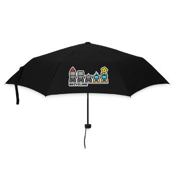 krieg frieden blume - Regenschirm (klein) - Schwarz - Vorne