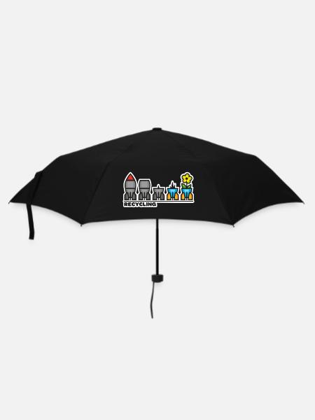 krieg frieden blume - Regenschirm (klein) - Schwarz